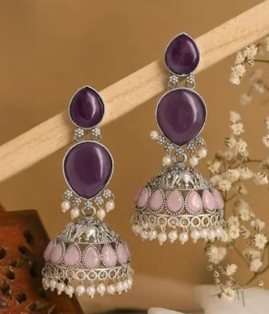 Purple Jhumka