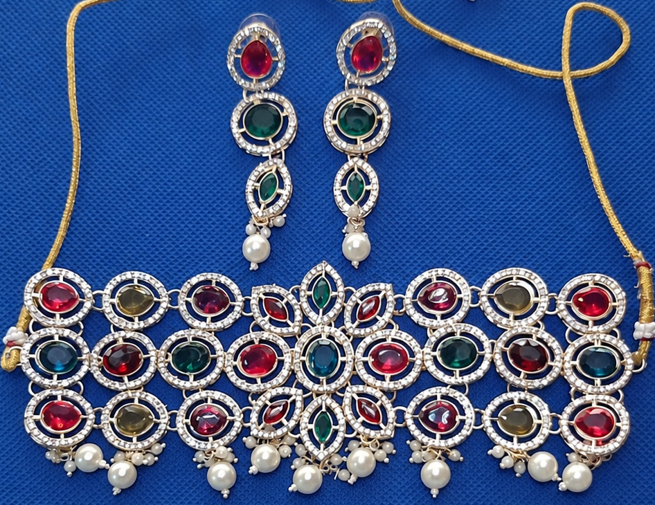 Multi colour choker