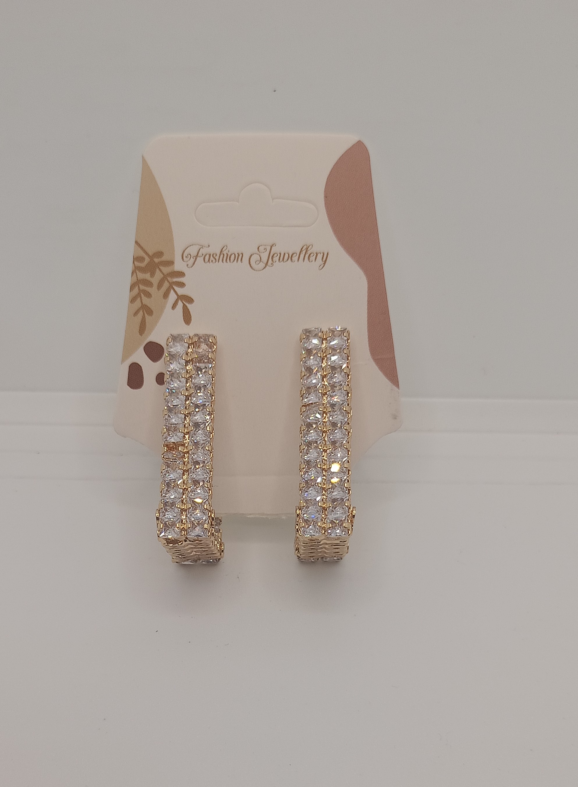 crystal shine hoop Earring