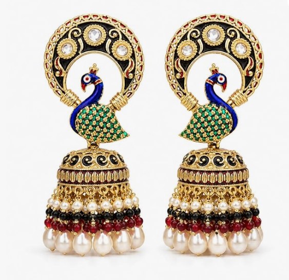 Gold plated Peacock Jumkha